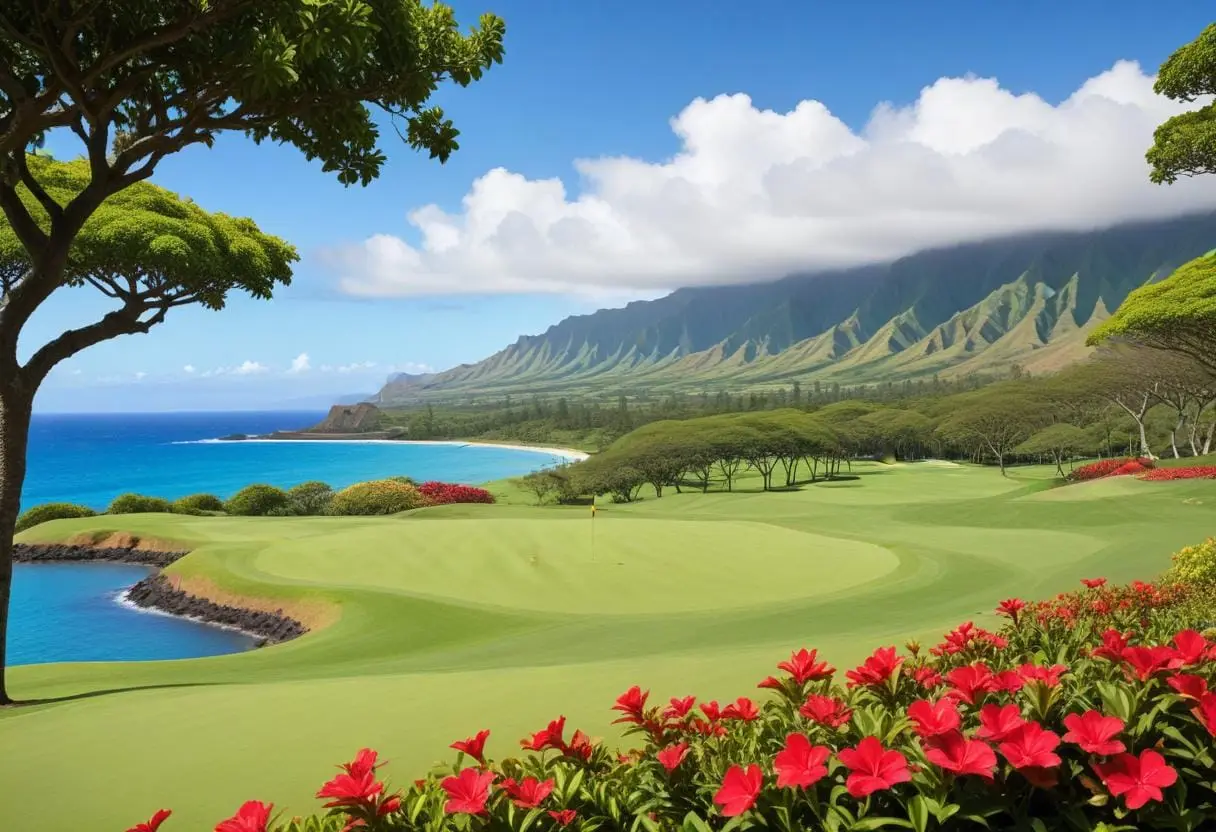 Upptäck de bästa golfbanorna i Honolulu! illustration
