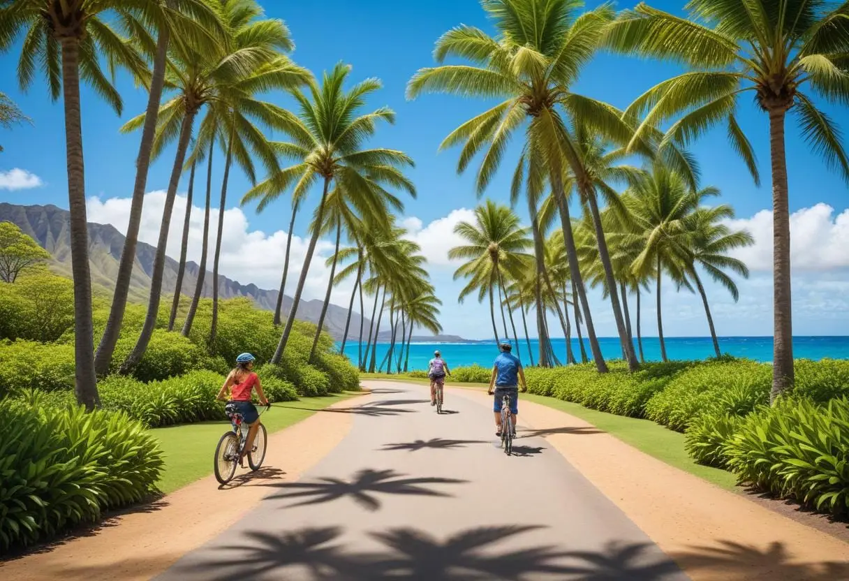 Hyra cykel i Honolulu - Upptäck paradiset på två hjul! illustration