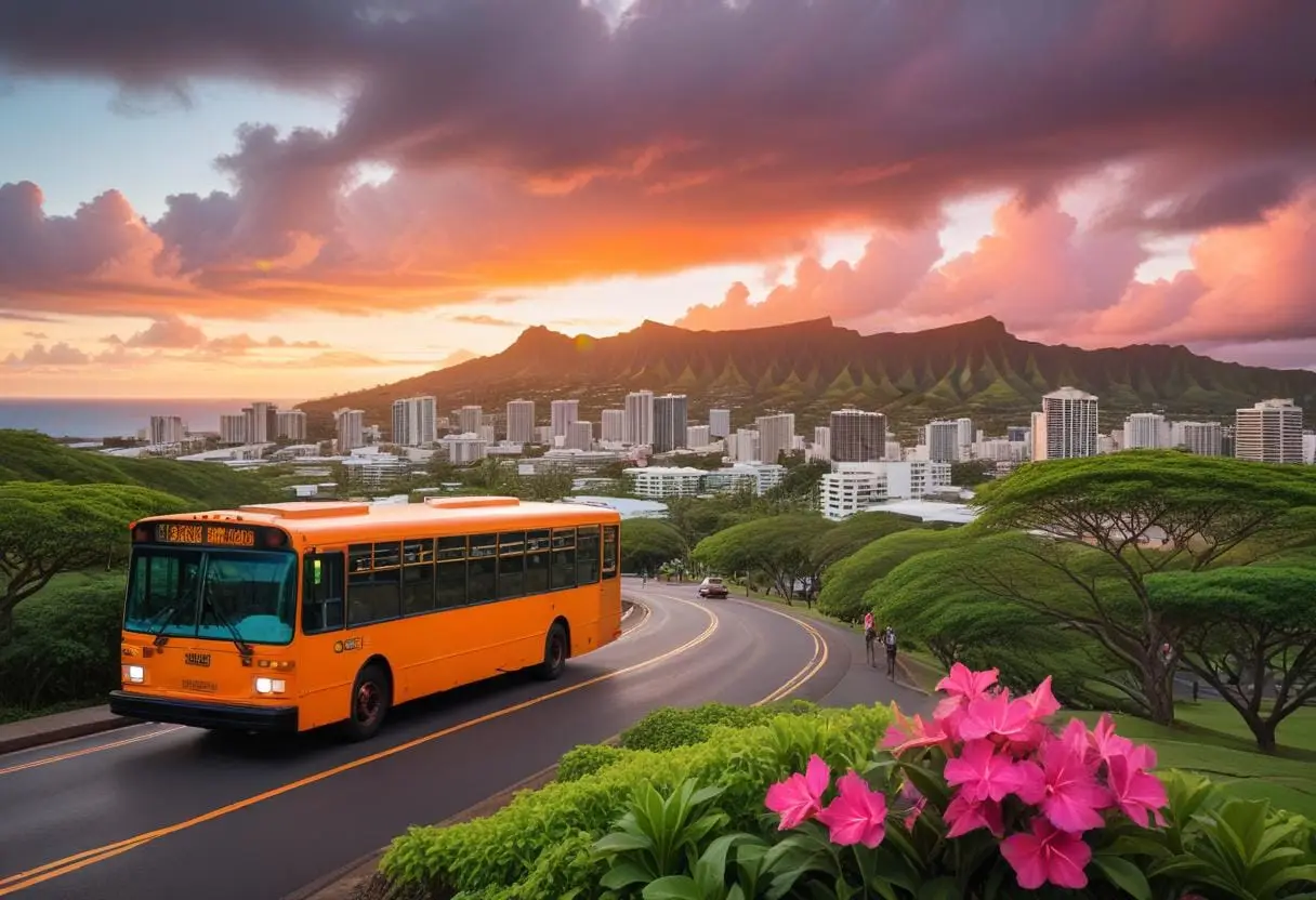 Kollektivtrafik i Honolulu – Så tar du dig runt enkelt! illustration