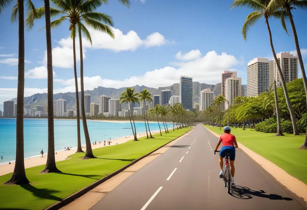 Cykelvänlighet i Honolulu illustration
