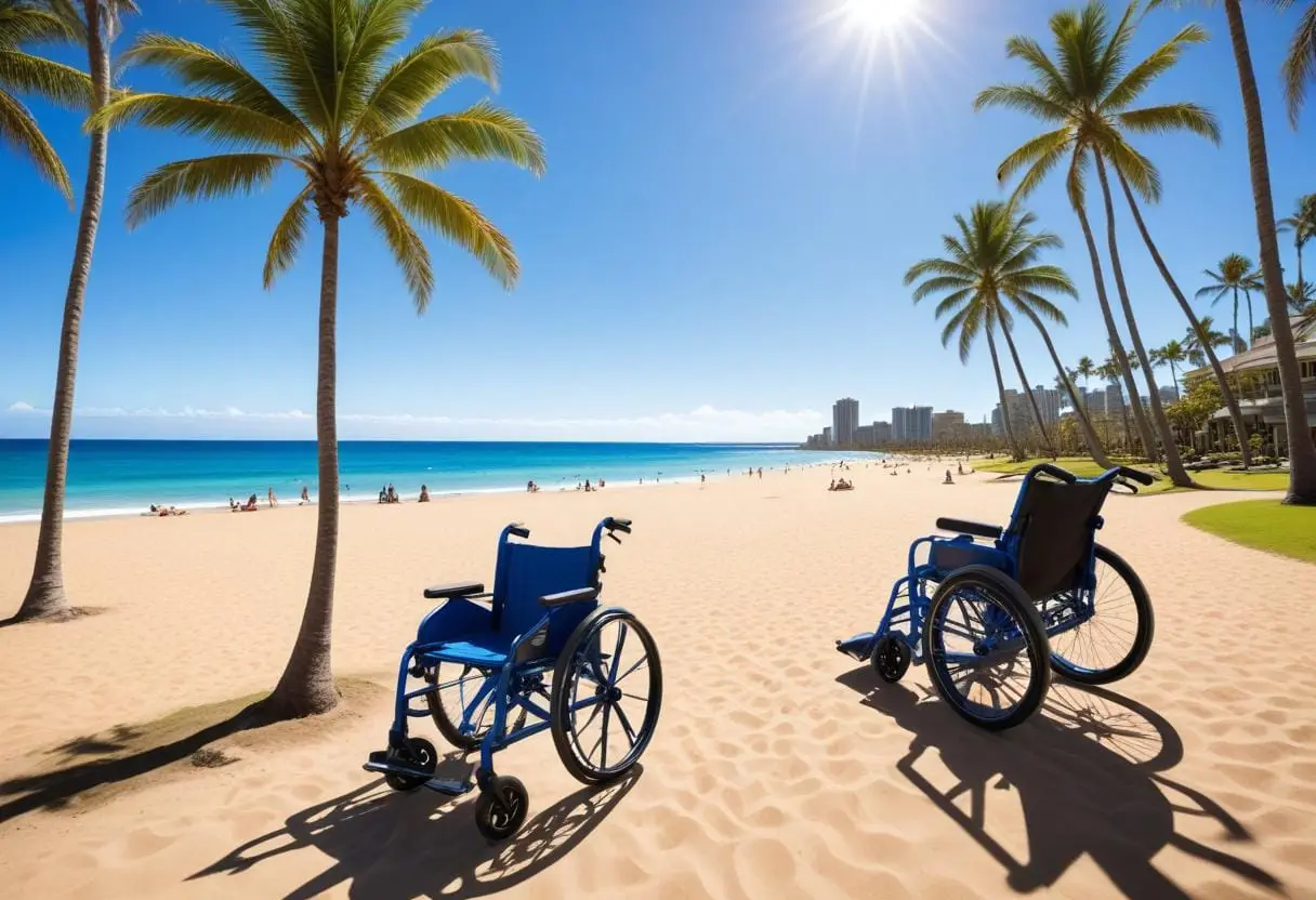 Tillgänglighet för personer med funktionsnedsättning i Honolulu, Hawaii – upplev det illustration